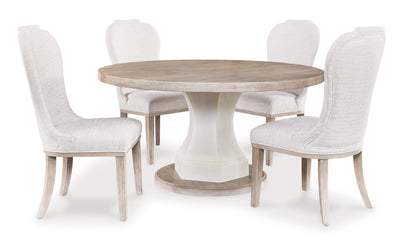 Jorlaina Round Dining Table 4 Chairs