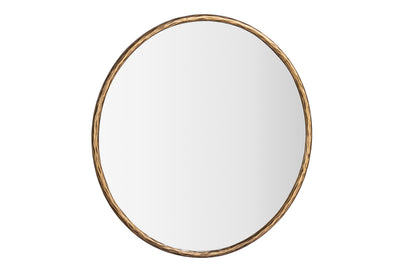 iron Round mirror- Gold-MEDIUM