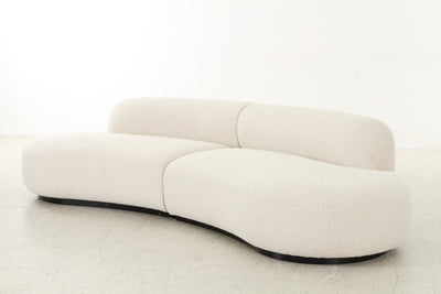 Björn Bouclé Cream Sofa (W306cm)