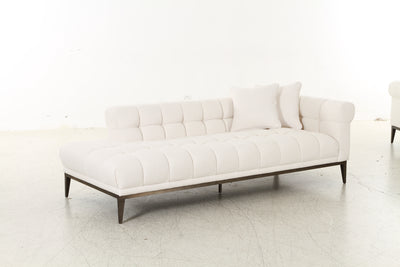 Avalon White & Black Left Lounger