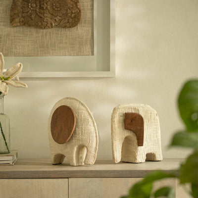 Anarva - Ecomix Elephant With Fabric & Wood Small