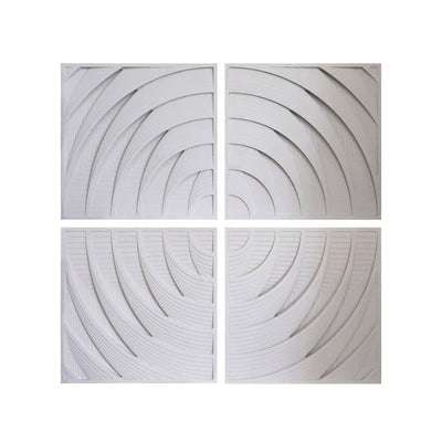 S/4 24X24 ALTAI DIMENSIONAL PLASTER WALL DECOR