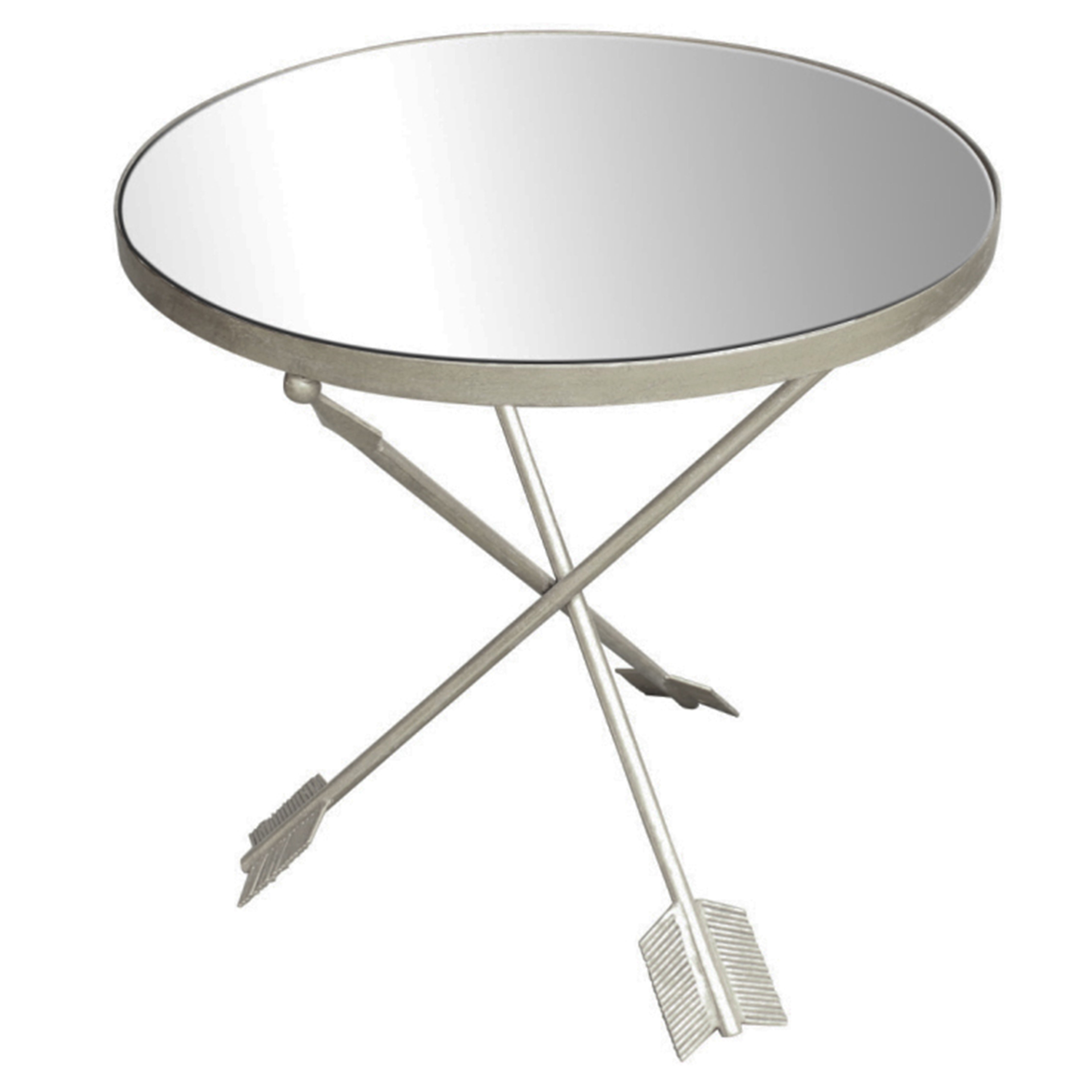 METAL & GLASS ARROW MIRRORED TOP – Al Rugaib Furniture