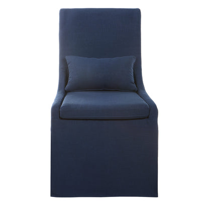 Coley Armless Chair, Denim