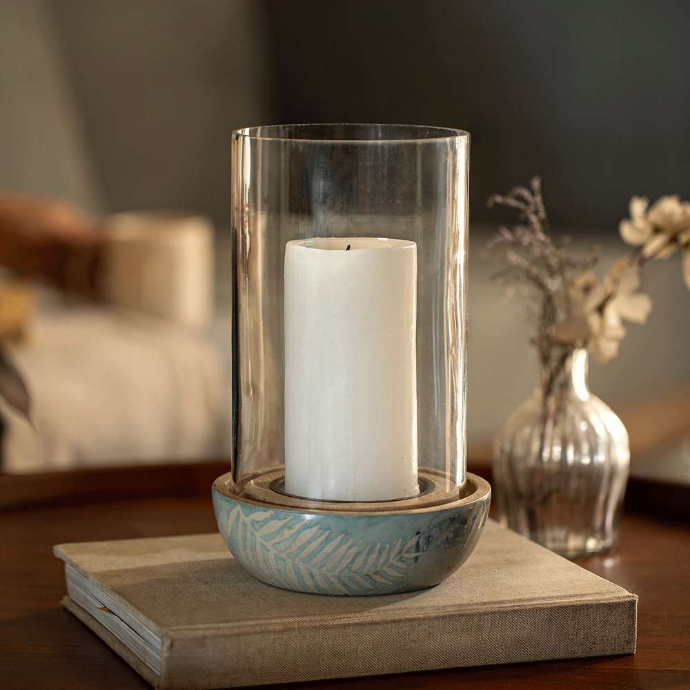 Aamay Glass Hurricane Candle Holders| Roots Furniture
