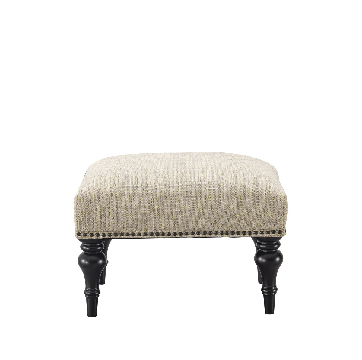 Classic Beige Patterned Ottoman