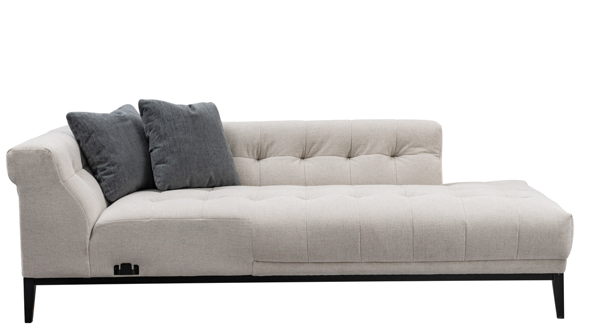 Agate Ivory and Charcoal cushion Sectional Raf