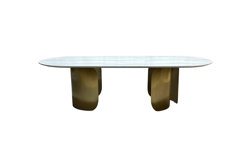 Oval Marble Dining Table -10 Persons