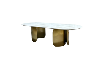 Oval Marble Dining Table -10 Persons
