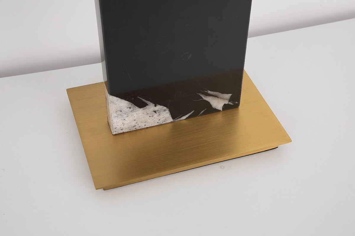Luma Stone Nero Black Marble Table Lamp