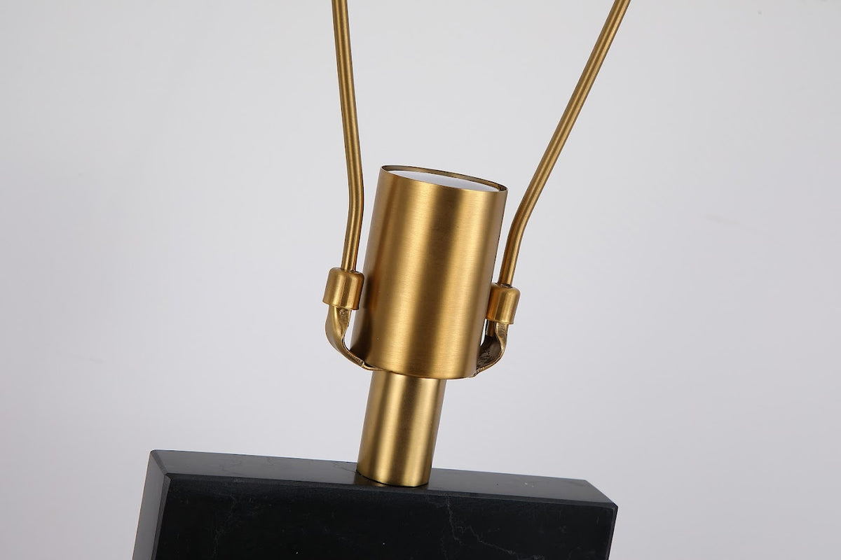 Luma Stone Nero Black Marble Table Lamp