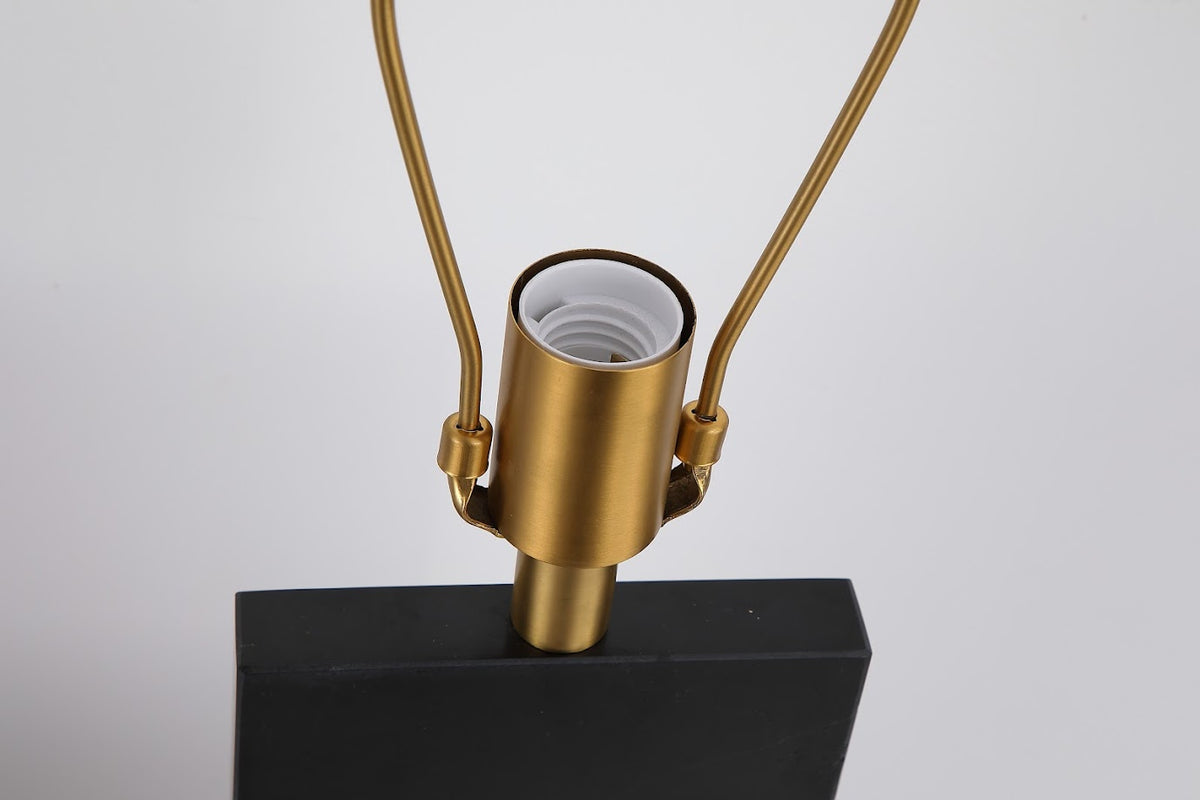 Luma Stone Nero Black Marble Table Lamp