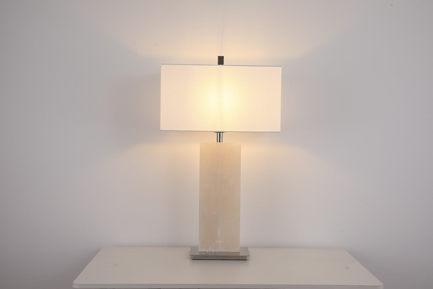 Luma Stone Alabaster Cream Table Lamp