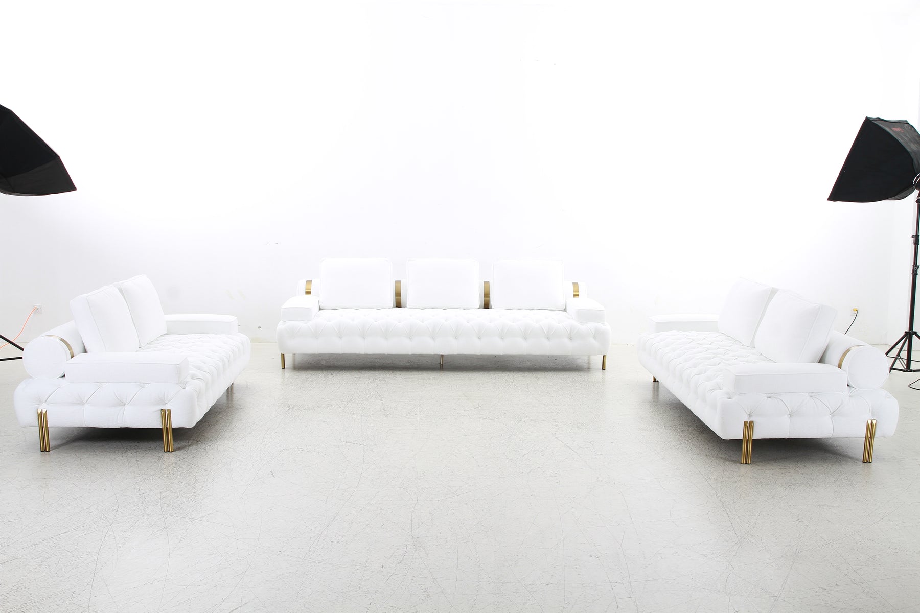 Tufting White Loveseat (200cm) Al Rugaib Furniture