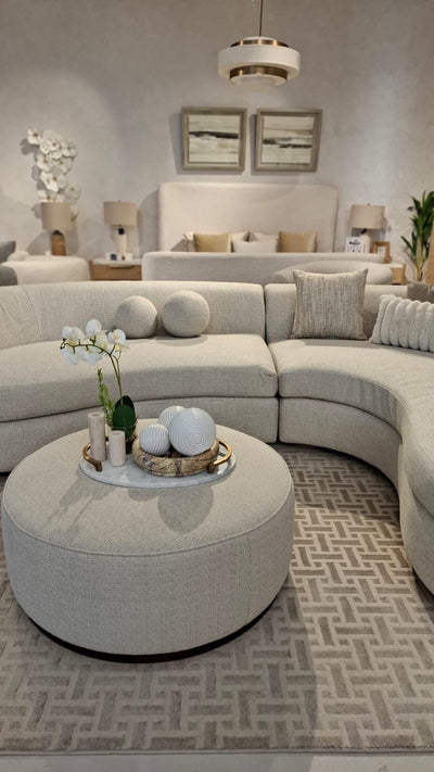 Snow Linen Beige Left Chaise Sectional