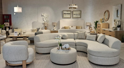 Snow Linen Beige Left Chaise Sectional