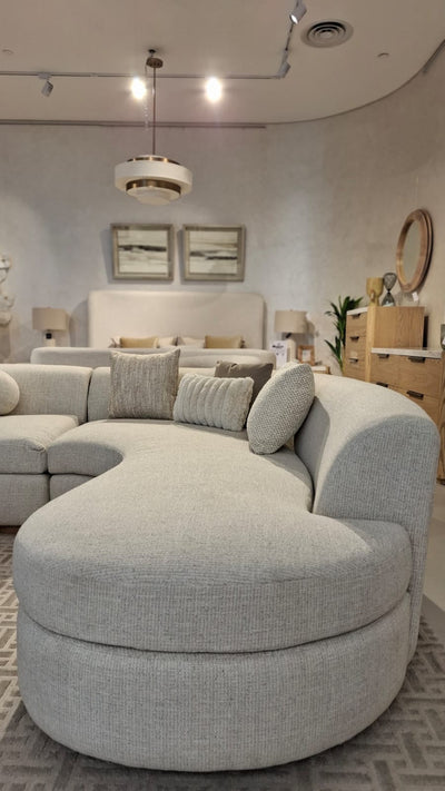 Snow Linen Beige Left Chaise Sectional