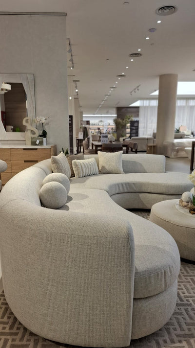 Snow Linen Beige Left Chaise Sectional