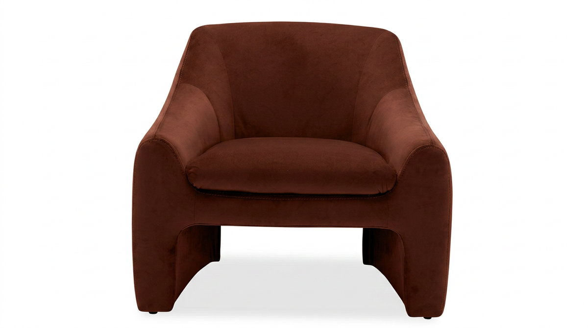 Berliner mahogany brown Arm Chair