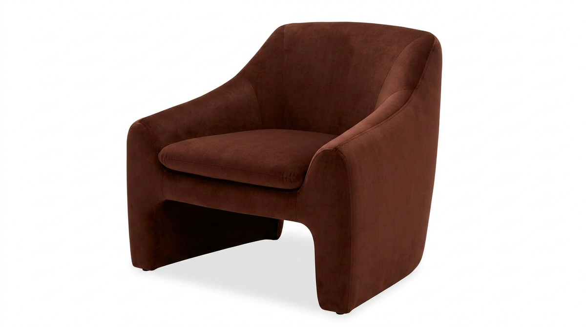 Berliner mahogany brown Arm Chair