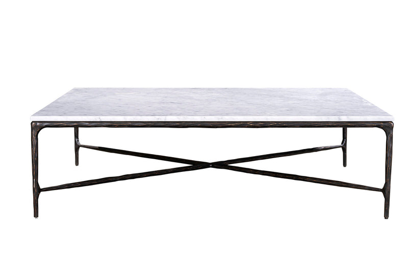 Square Coffee Table with Marble Top