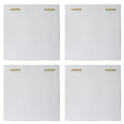 Snowdrift Scultped White Wall Decor, S/4