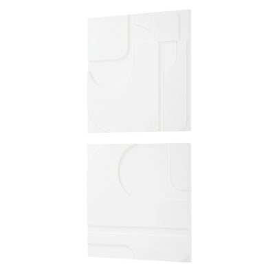 Contours White Wall Decor, S/2