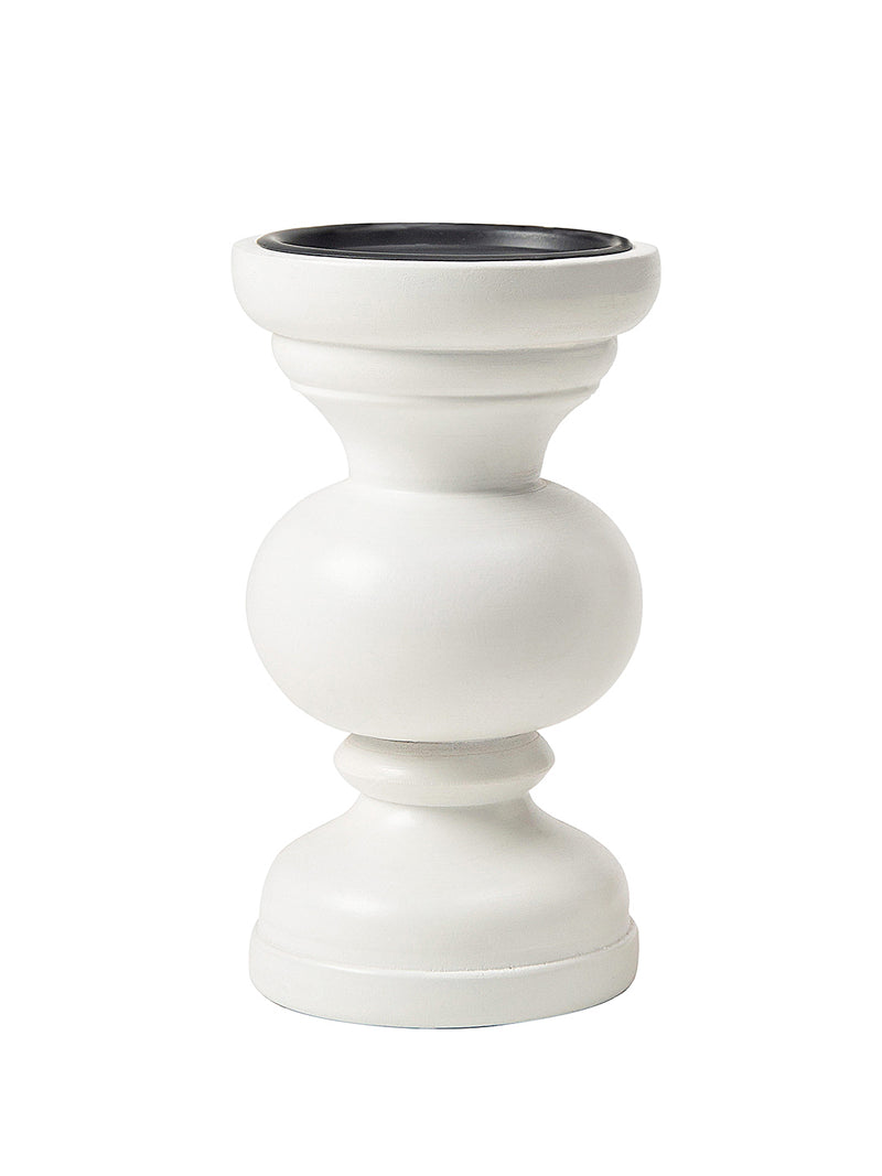 Baronial Wooden Candle Stand (White)