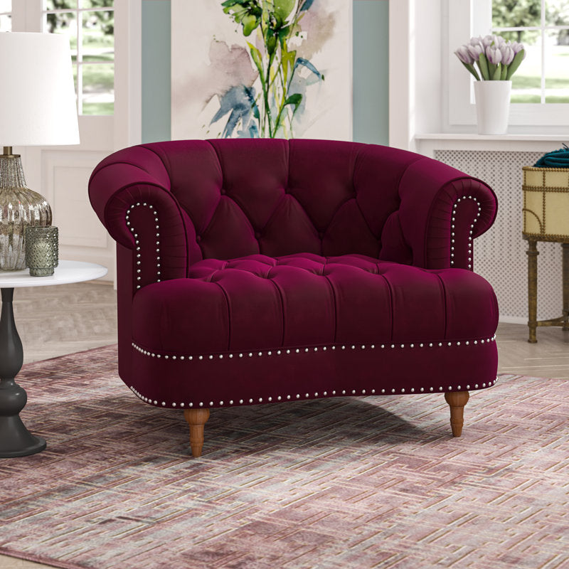 Royal | Velvet Veil Lounge Chair Velvet & Swedish Wood - 85×85×83 cm