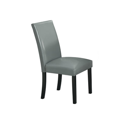 Meridian Side Chair W/Grey PU No Nailhead (2 Per Pack)