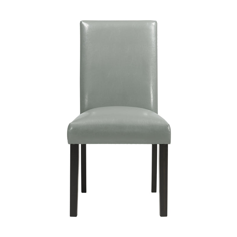 Meridian Side Chair W/Grey PU No Nailhead (2 Per Pack)