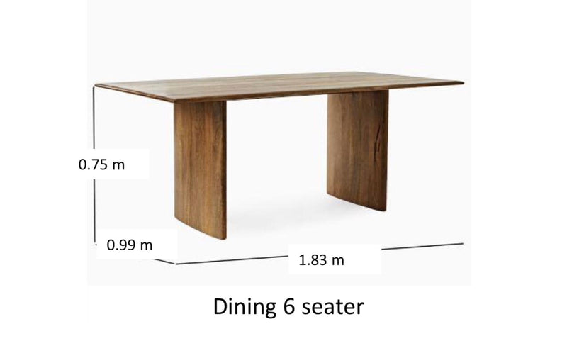 Milav DINING TABLE Wood Top