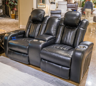 Caveman Den Power Reclining Loveseat with Console