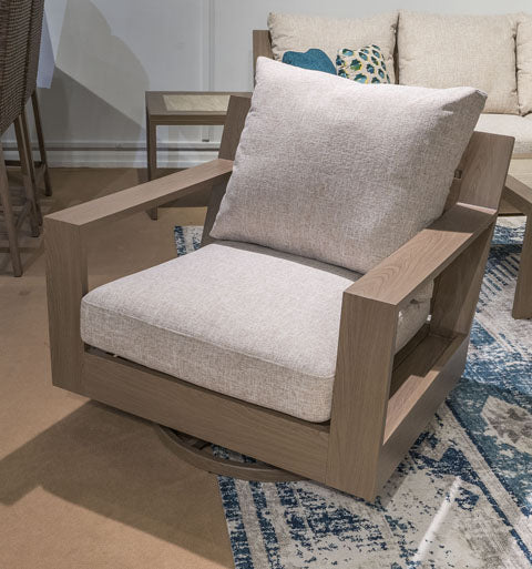 Kimpton Isle Outdoor Swivel Lounge Chair with Cushion