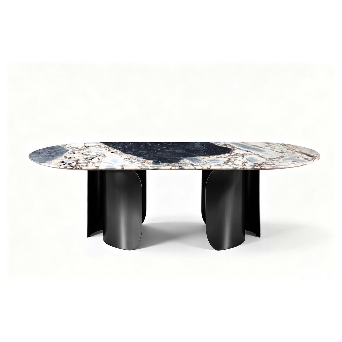 Twirl ocean storm black Dining Table-300 Cm