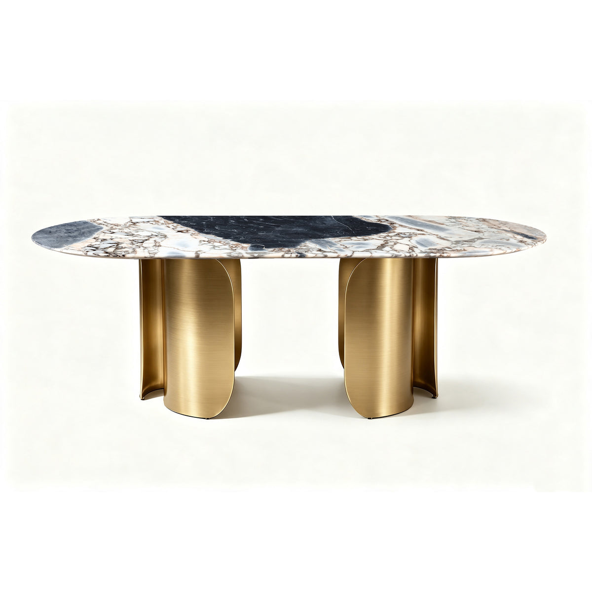 Twirl Ocean Storm Gold Table-240 Cm