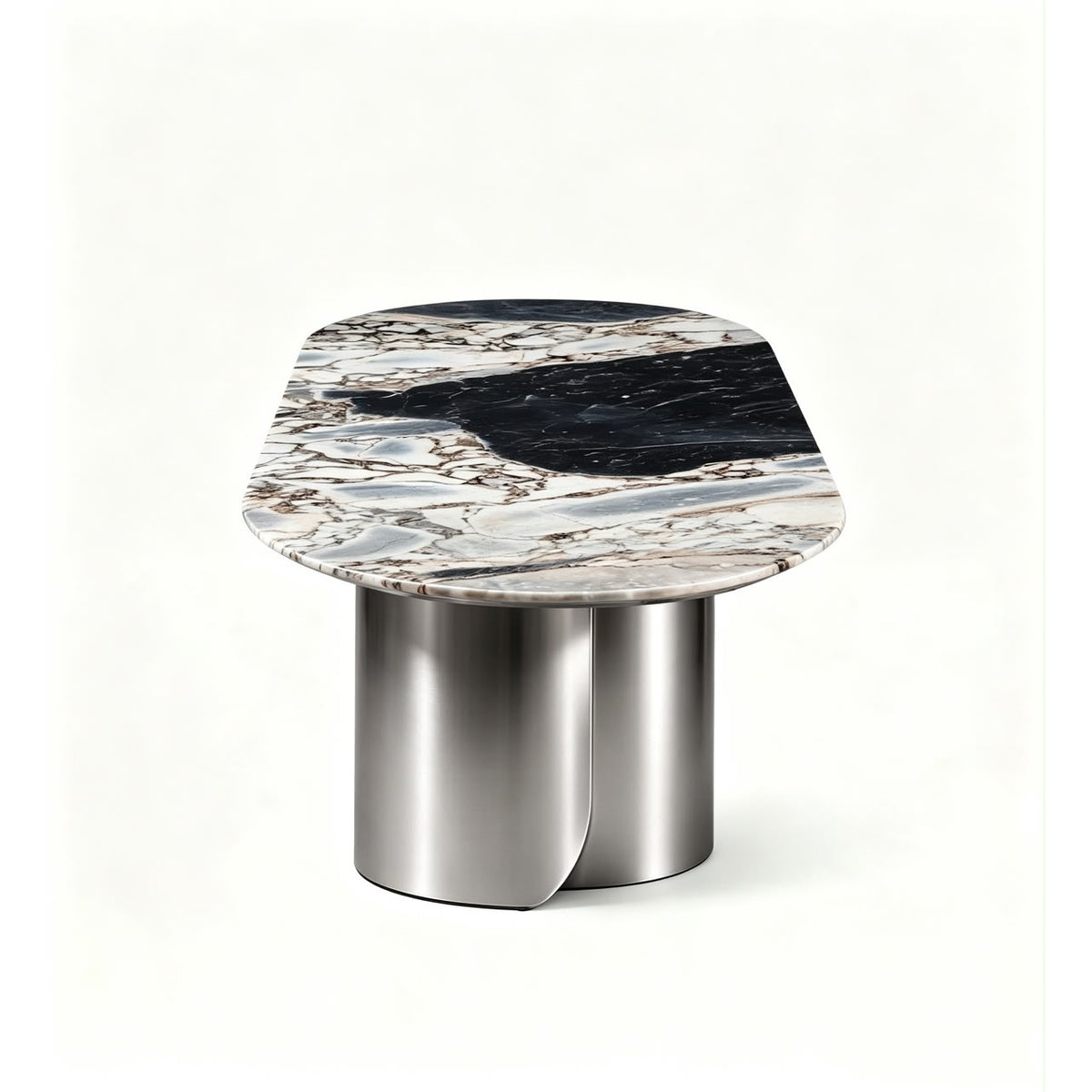 Twirl Ocean Storm Silver  Dining Table-270 Cm