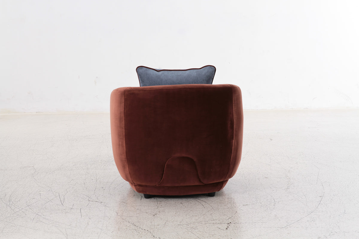 Boho Burgundy Velvet 1 Seater
