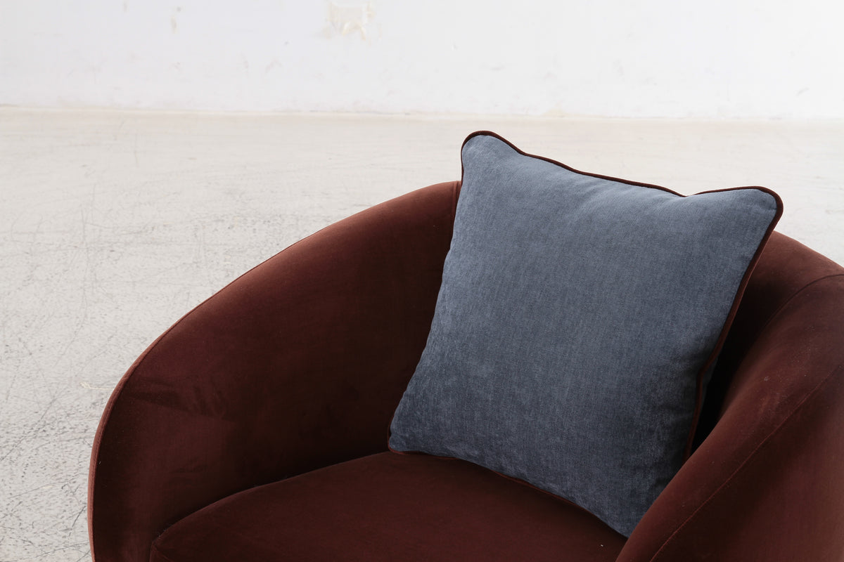 Boho Burgundy Velvet 1 Seater