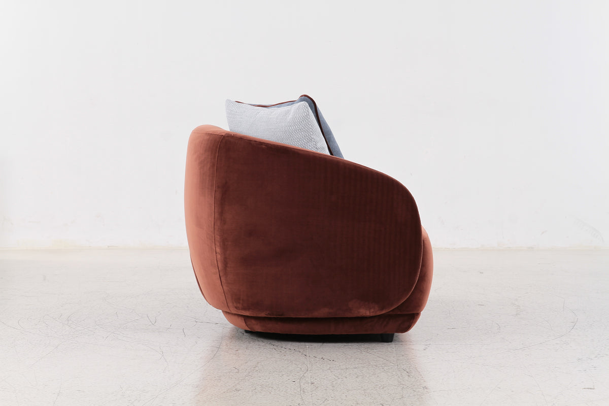 Boho Burgundy Velvet Chaise