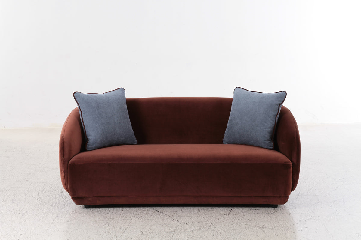 Boho Burgundy Velvet 2 Seater