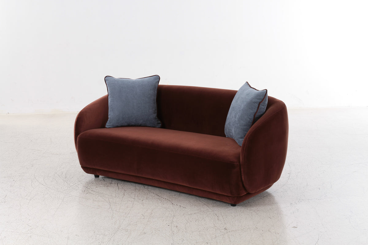 Boho Burgundy Velvet 2 Seater