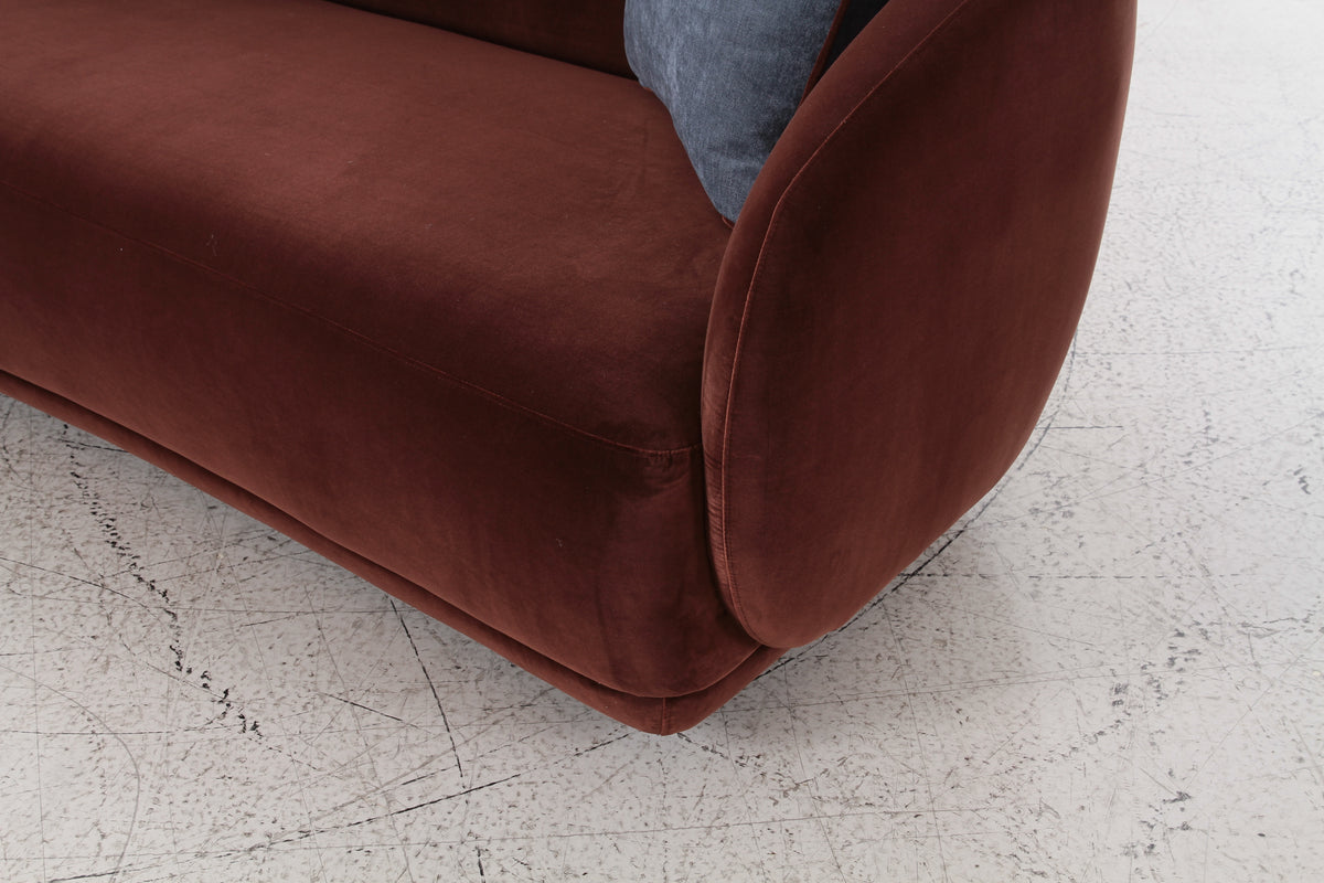 Boho Burgundy Velvet 2 Seater