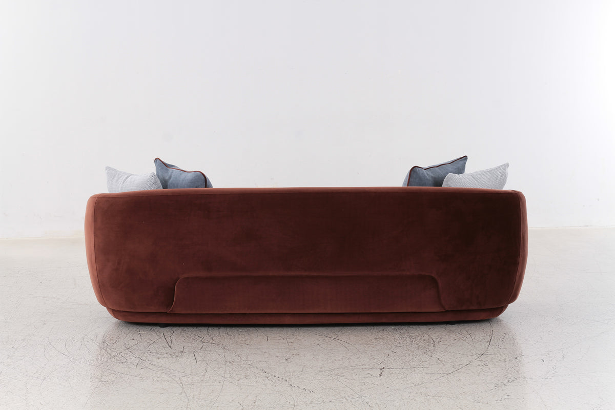 Boho Burgundy Velvet 4 Seater