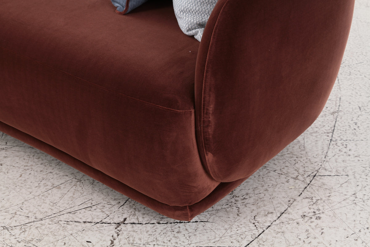 Boho Burgundy Velvet 4 Seater