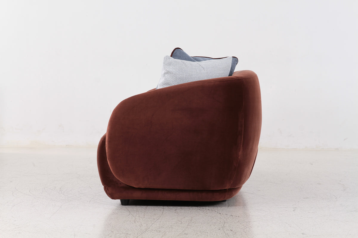 Boho Burgundy Velvet 4 Seater