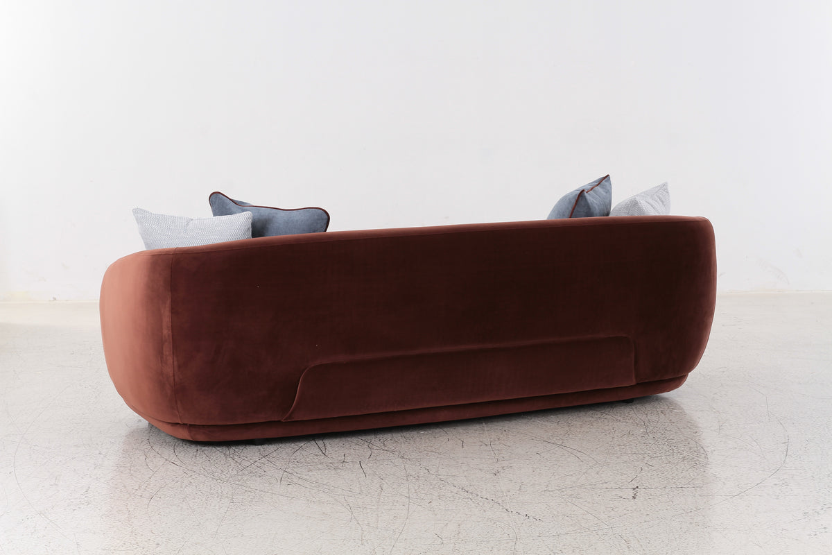 Boho Burgundy Velvet 4 Seater