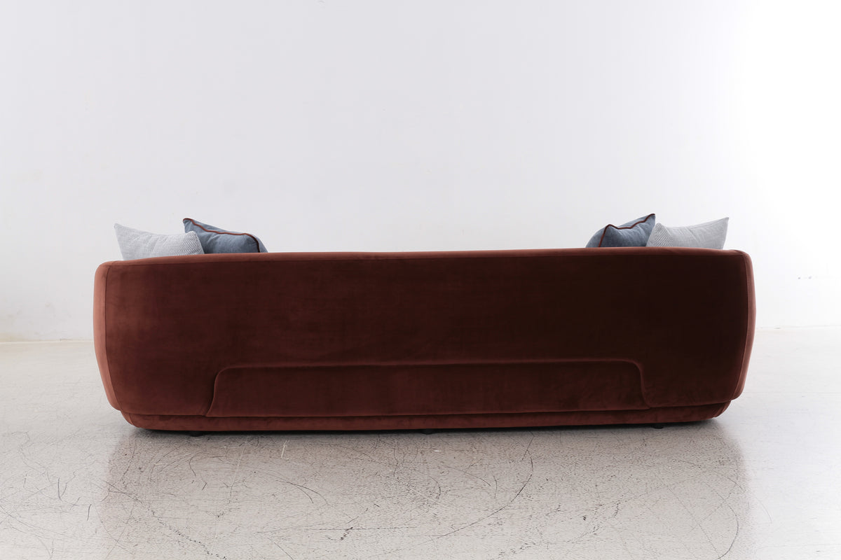 Boho Burgundy Velvet 5 Seater