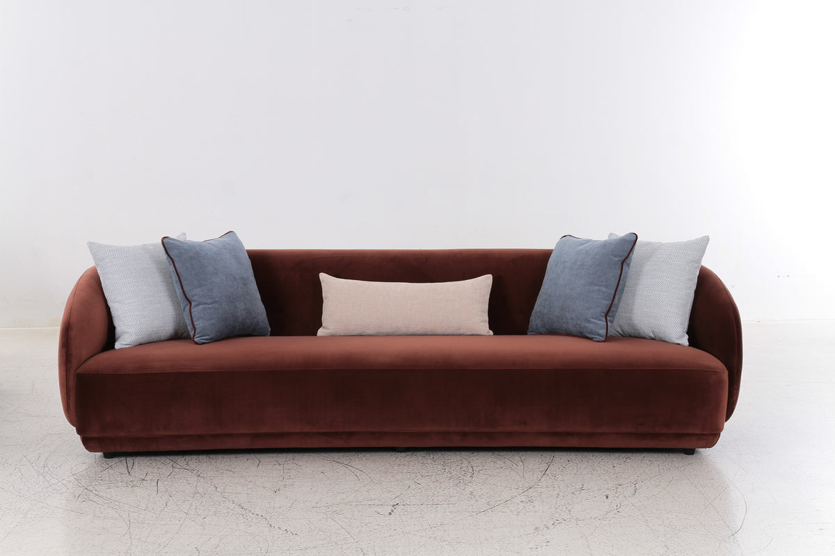 Boho Burgundy Velvet 5 Seater