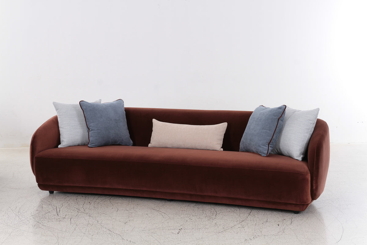 Boho Burgundy Velvet 5 Seater